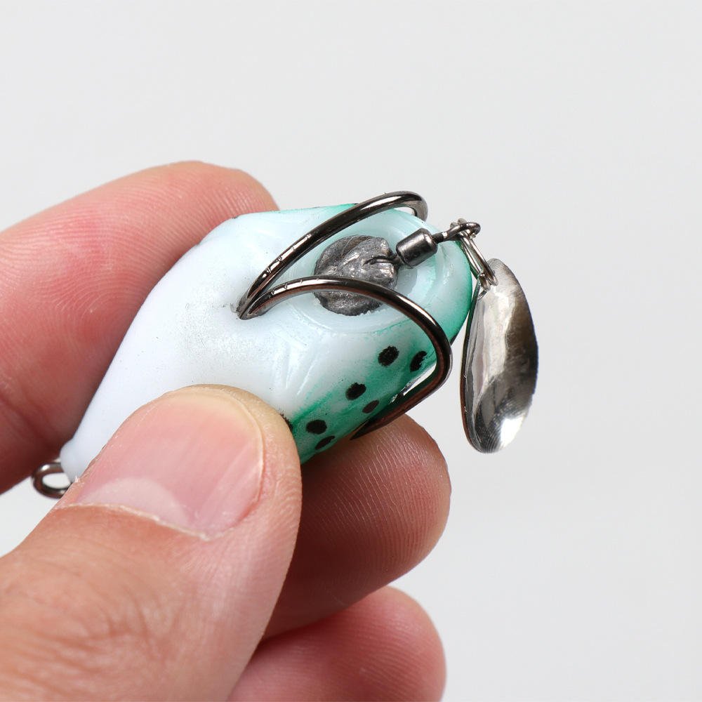 FROG SMALL Soft 6g Mini Double Hooks Top Water Ray Artificial Bait Printed Plastic Fishing Lure for Carp Crucian Carp for Bottom Lake - Image 5